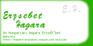 erzsebet hagara business card